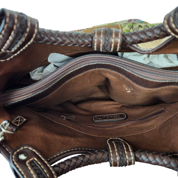 Fossil Handbag Patchwork Fabric Boho Floral Shoulder Strap - Picture 9 of 11